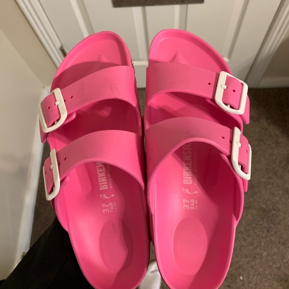 Birkenstock Shoes - Worn once Birkenstock hot pink